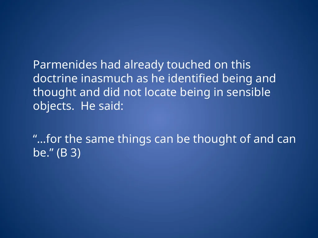 Heraclitus & Parmenides Heraclitus’ task Unity of - slide 19 of 23