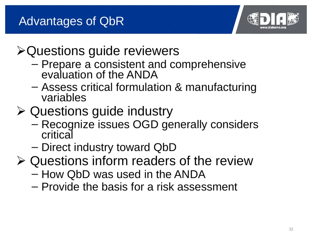 Development & The US FDA Approval of Generic Drugs - slide 32 of 35