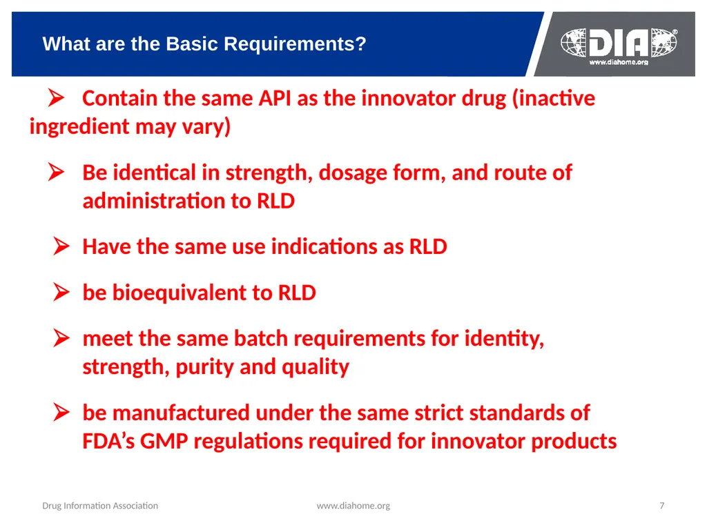 Development & The US FDA Approval of Generic Drugs - slide 7 of 35