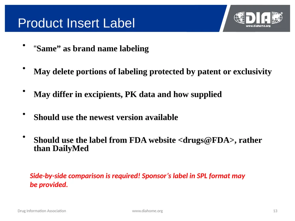 Development & The US FDA Approval of Generic Drugs - slide 13 of 35
