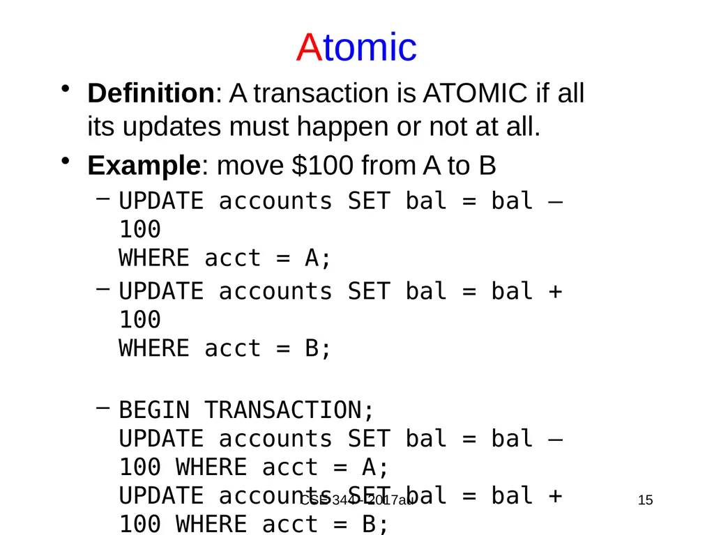 Introduction to Data Management CSE 344 Unit 7: - slide 15 of 111