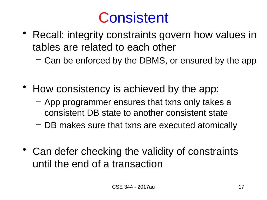 Introduction to Data Management CSE 344 Unit 7: - slide 17 of 111