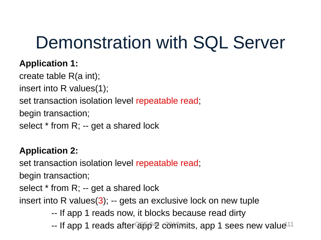 Introduction to Data Management CSE 344 Unit 7: - slide 111 of 111