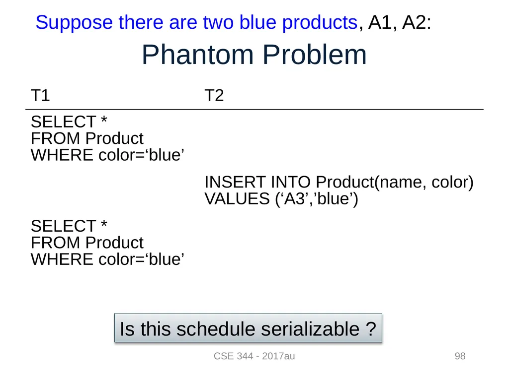 Introduction to Data Management CSE 344 Unit 7: - slide 98 of 111