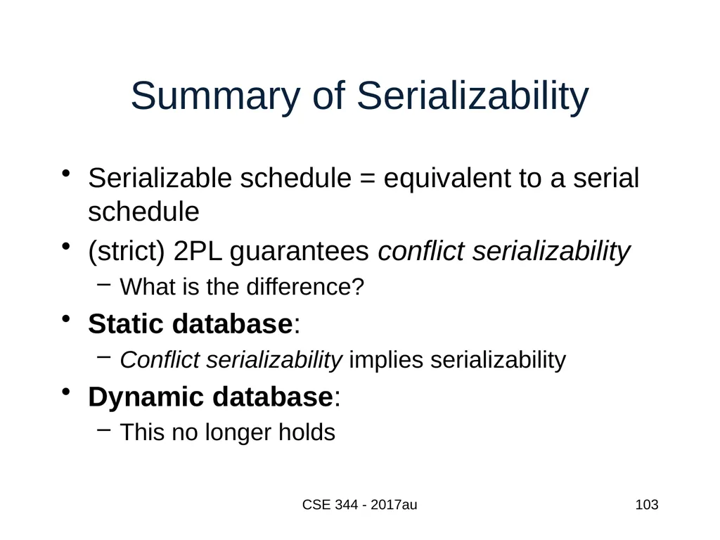Introduction to Data Management CSE 344 Unit 7: - slide 103 of 111