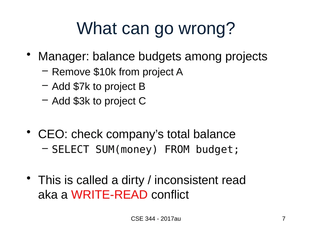 Introduction to Data Management CSE 344 Unit 7: - slide 7 of 111