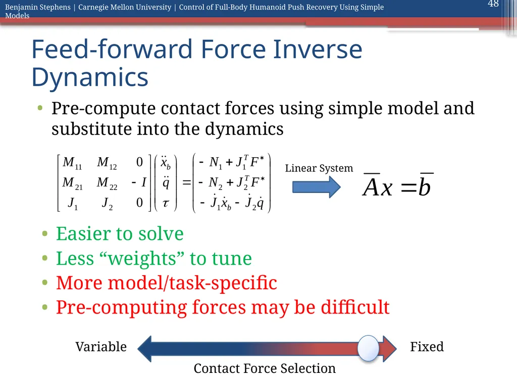 Control of Full Body Humanoid Push Recovery Using - slide 48 of 64