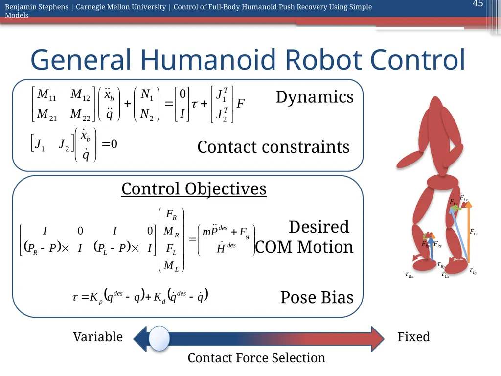 Control of Full Body Humanoid Push Recovery Using - slide 45 of 64