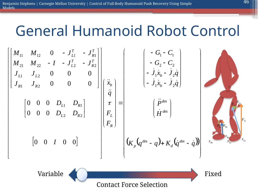 Control of Full Body Humanoid Push Recovery Using - slide 46 of 64