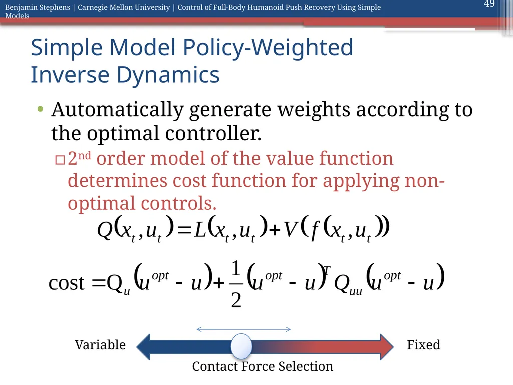 Control of Full Body Humanoid Push Recovery Using - slide 49 of 64