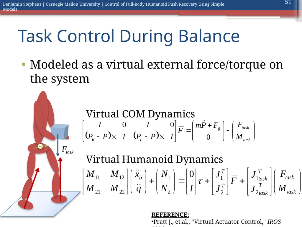 Control of Full Body Humanoid Push Recovery Using - slide 51 of 64