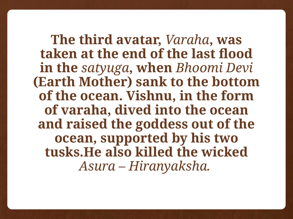 DASHAVATAR by: Saisadashiva j. kundurmutt OM - slide 7 of 22