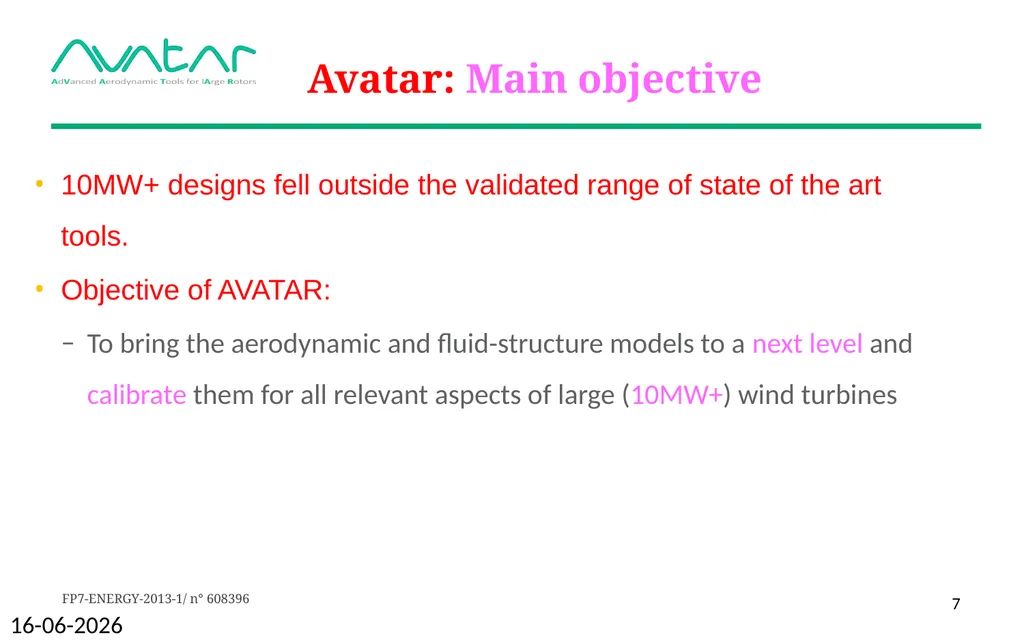 AVATAR project Advanced Aerodynamic Tools for - slide 7 of 16