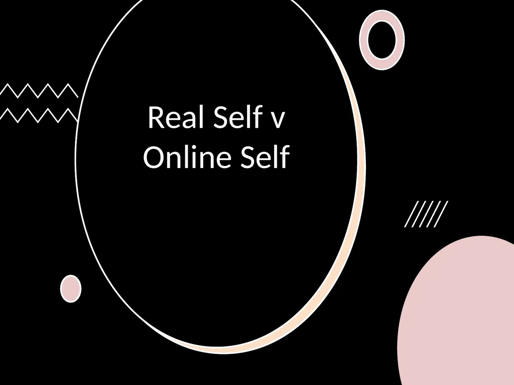 Real Self v Online Self Students will be able to: - slide 1 of 13