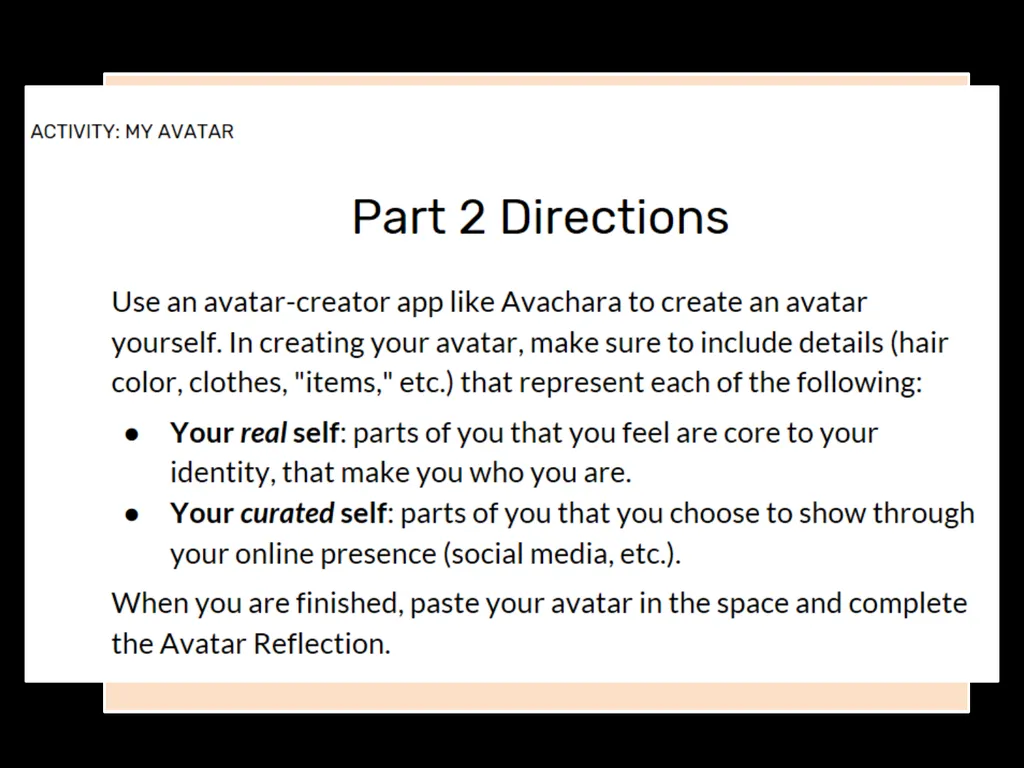 Real Self v Online Self Students will be able to: - slide 11 of 13