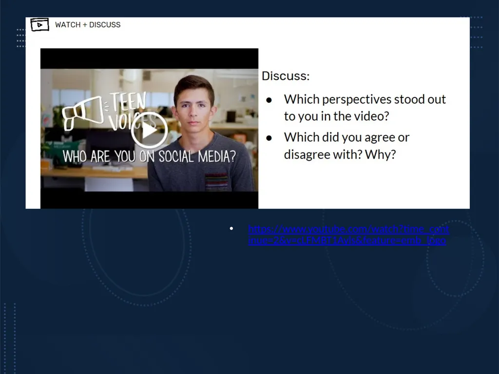 Real Self v Online Self Students will be able to: - slide 7 of 13