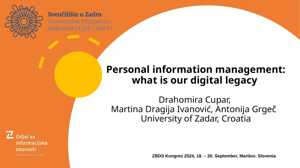 Personal information management: what is our