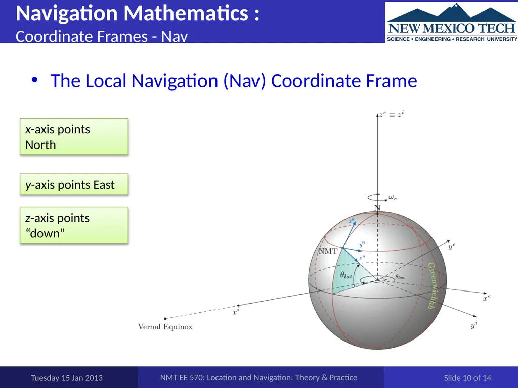 EE 570: Location and Navigation: Theory & Practice - slide 10 of 14