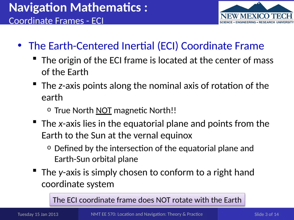 EE 570: Location and Navigation: Theory & Practice - slide 3 of 14