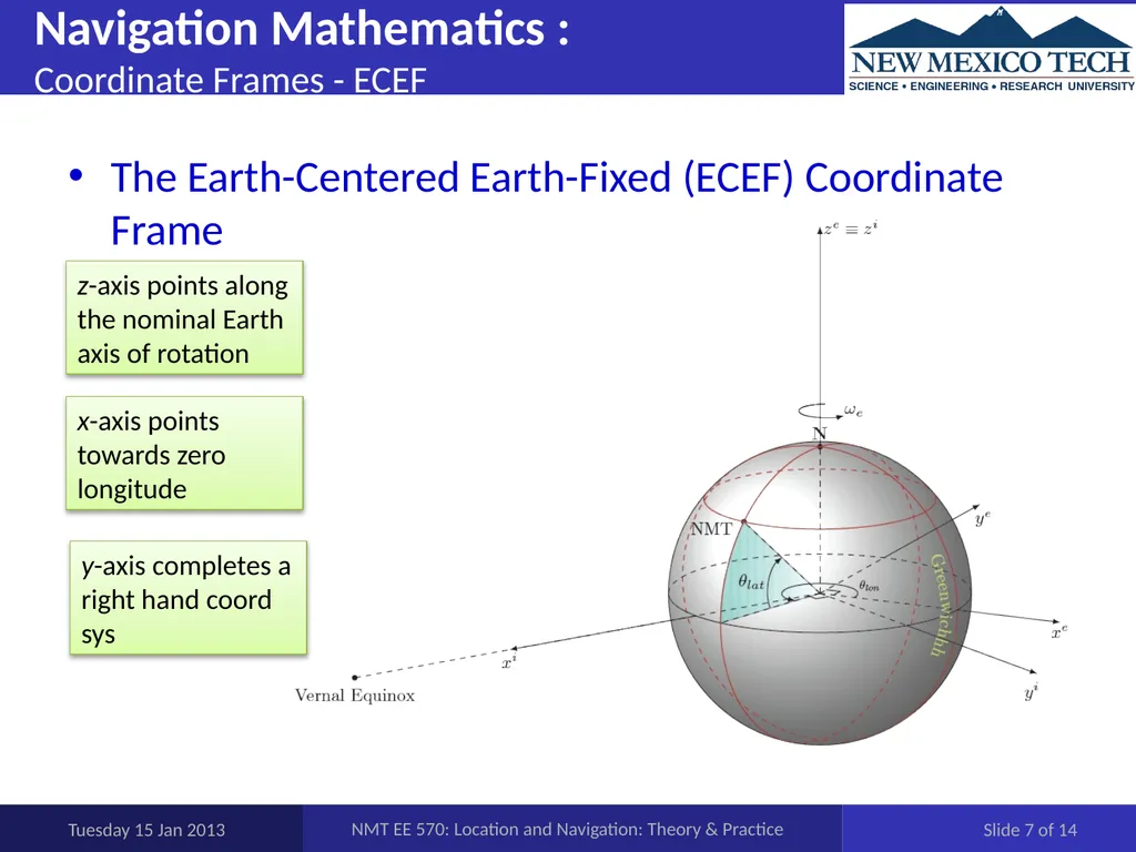 EE 570: Location and Navigation: Theory & Practice - slide 7 of 14