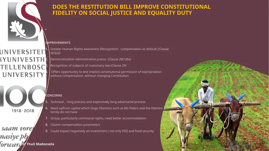 EXPROPRIATION BILL SUBMISSION Presented by Prof - slide 7 of 10