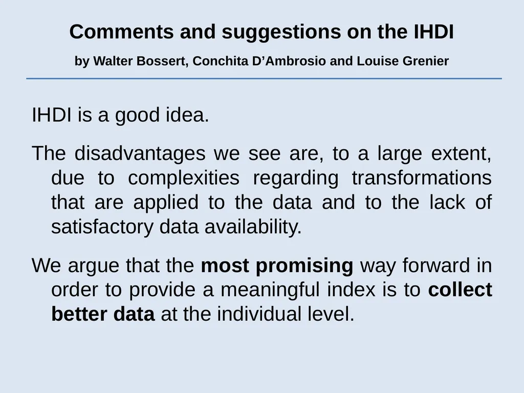 Second Conference On Measuring Human Progress - slide 7 of 28