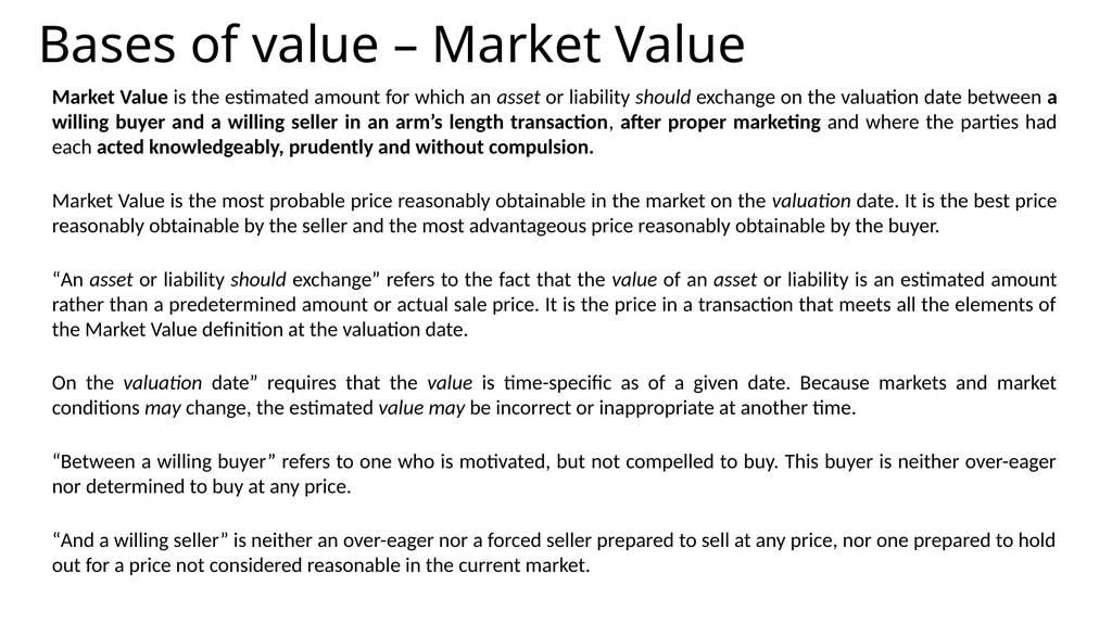 International Valuation Standards: Bangladesh - slide 11 of 28