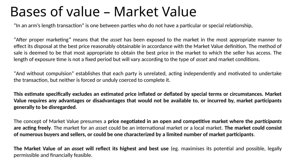 International Valuation Standards: Bangladesh - slide 12 of 28