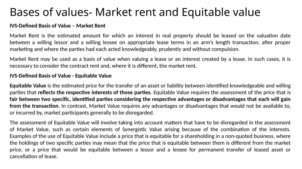 International Valuation Standards: Bangladesh - slide 13 of 28