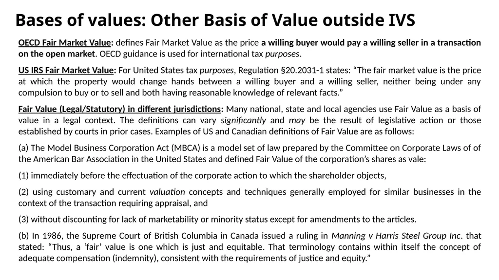 International Valuation Standards: Bangladesh - slide 15 of 28