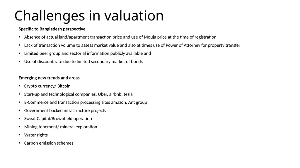 International Valuation Standards: Bangladesh - slide 27 of 28