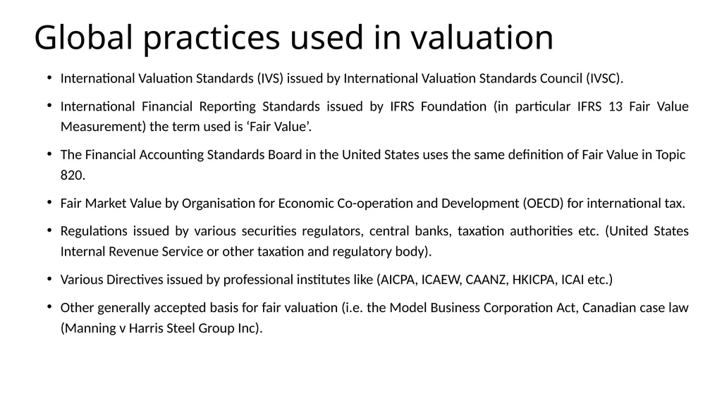 International Valuation Standards: Bangladesh - slide 3 of 28