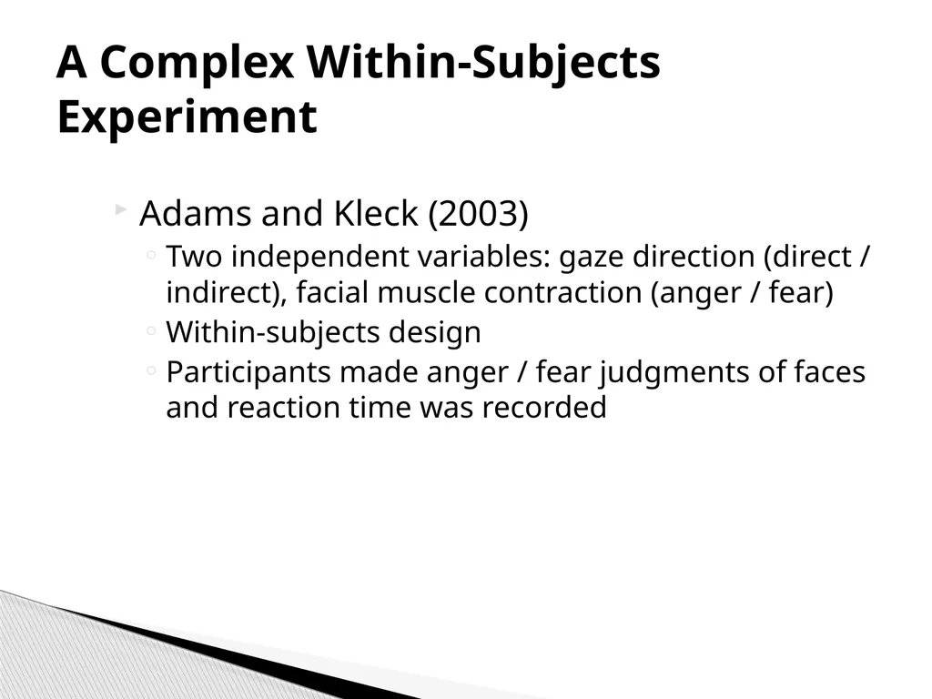 True Experiments: Multifactorial Designs Also - slide 8 of 37