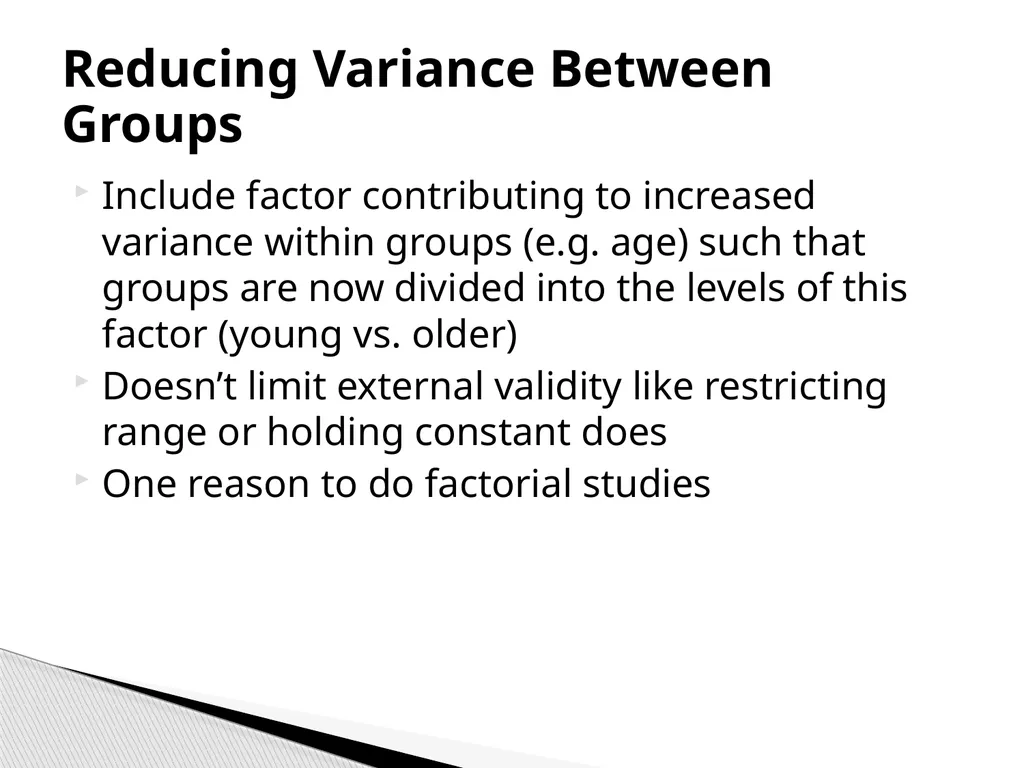 True Experiments: Multifactorial Designs Also - slide 32 of 37
