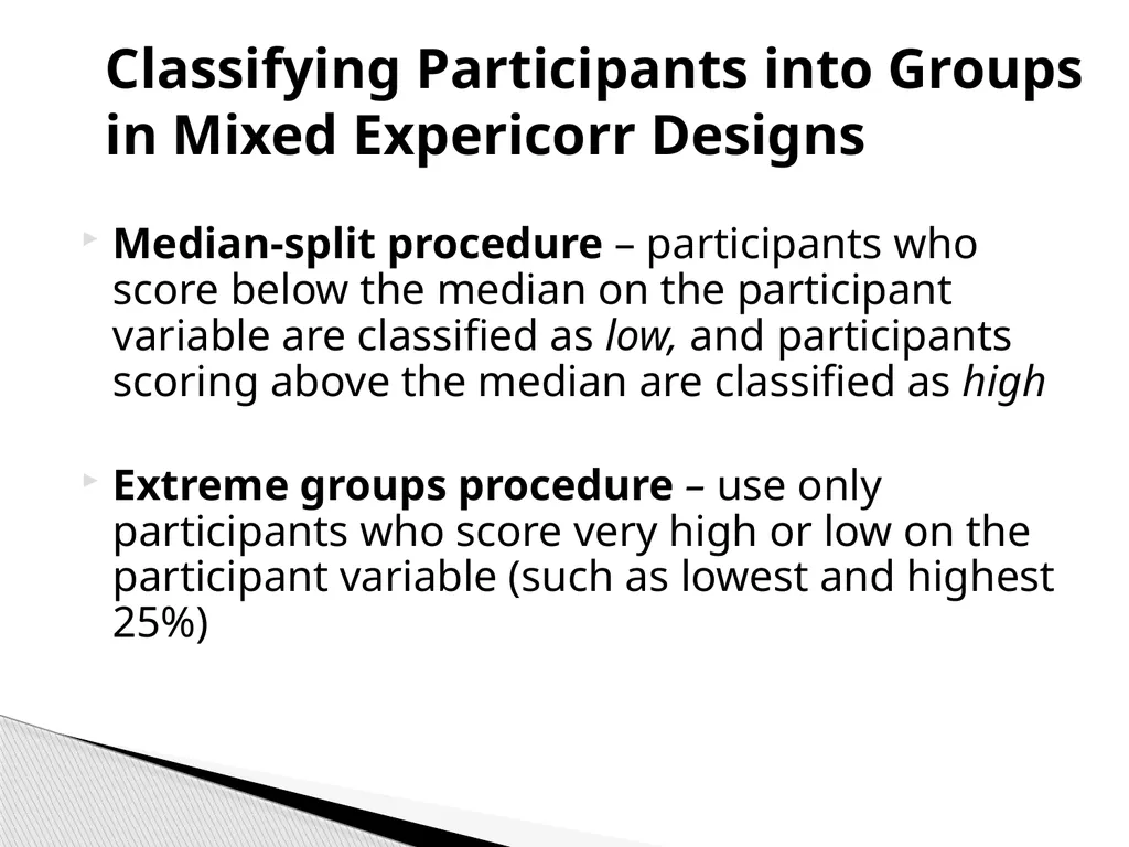 True Experiments: Multifactorial Designs Also - slide 27 of 37