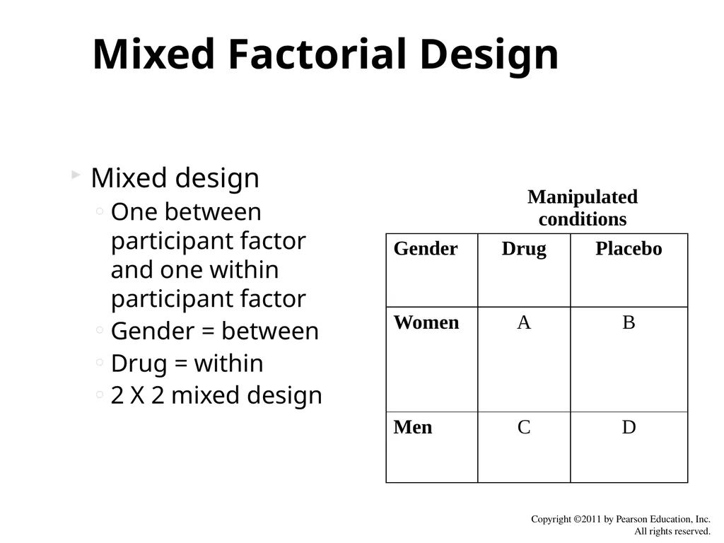 True Experiments: Multifactorial Designs Also - slide 23 of 37