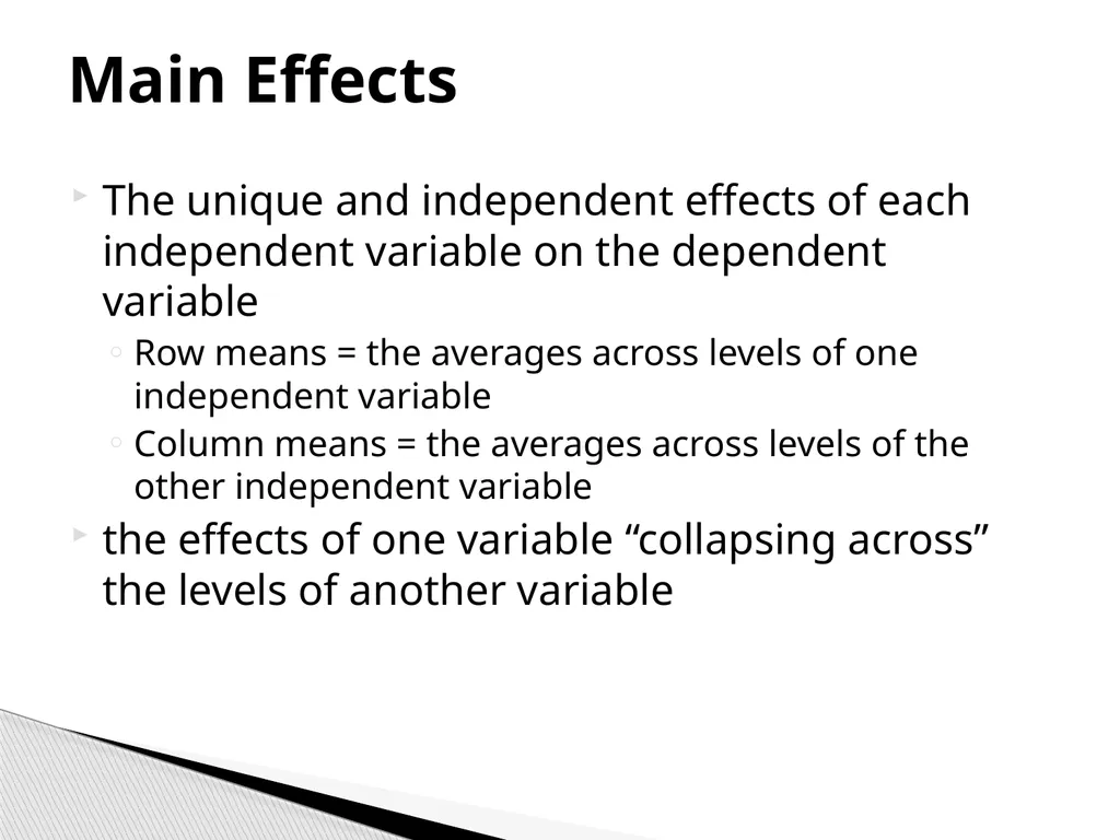 True Experiments: Multifactorial Designs Also - slide 6 of 37