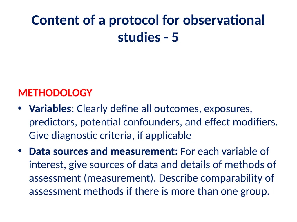 Elements of a clinical trial research protocol - slide 13 of 25