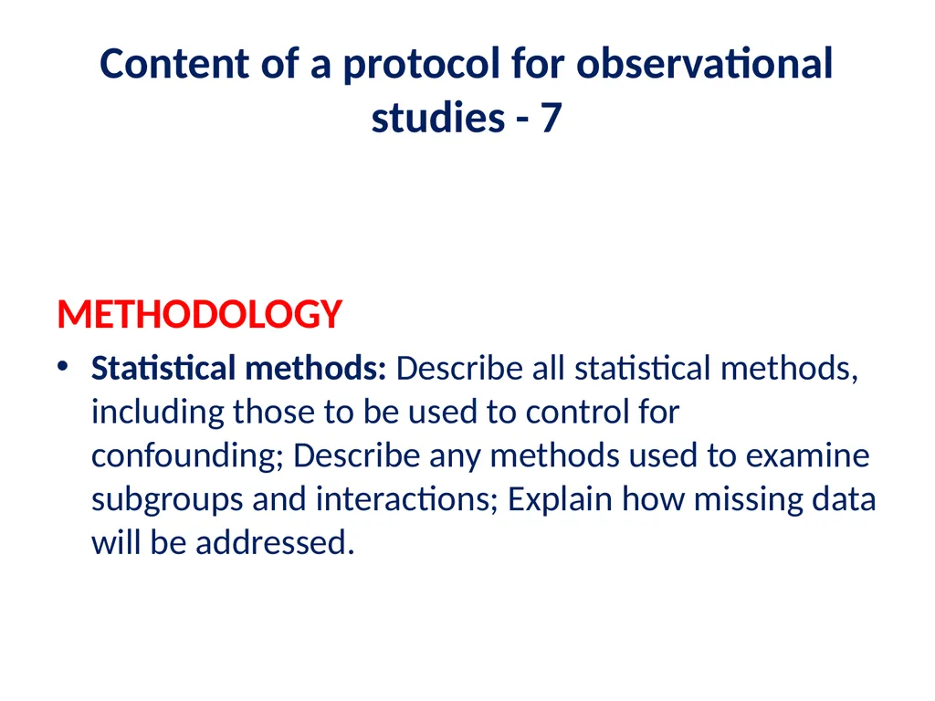 Elements of a clinical trial research protocol - slide 15 of 25