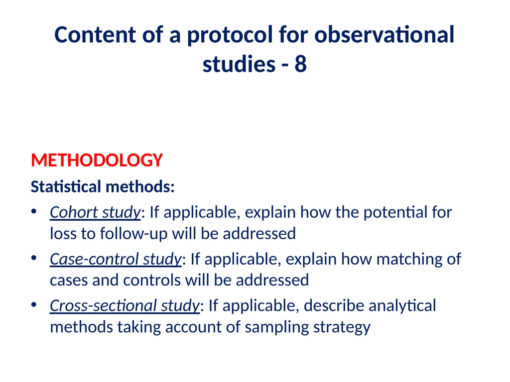 Elements of a clinical trial research protocol - slide 16 of 25