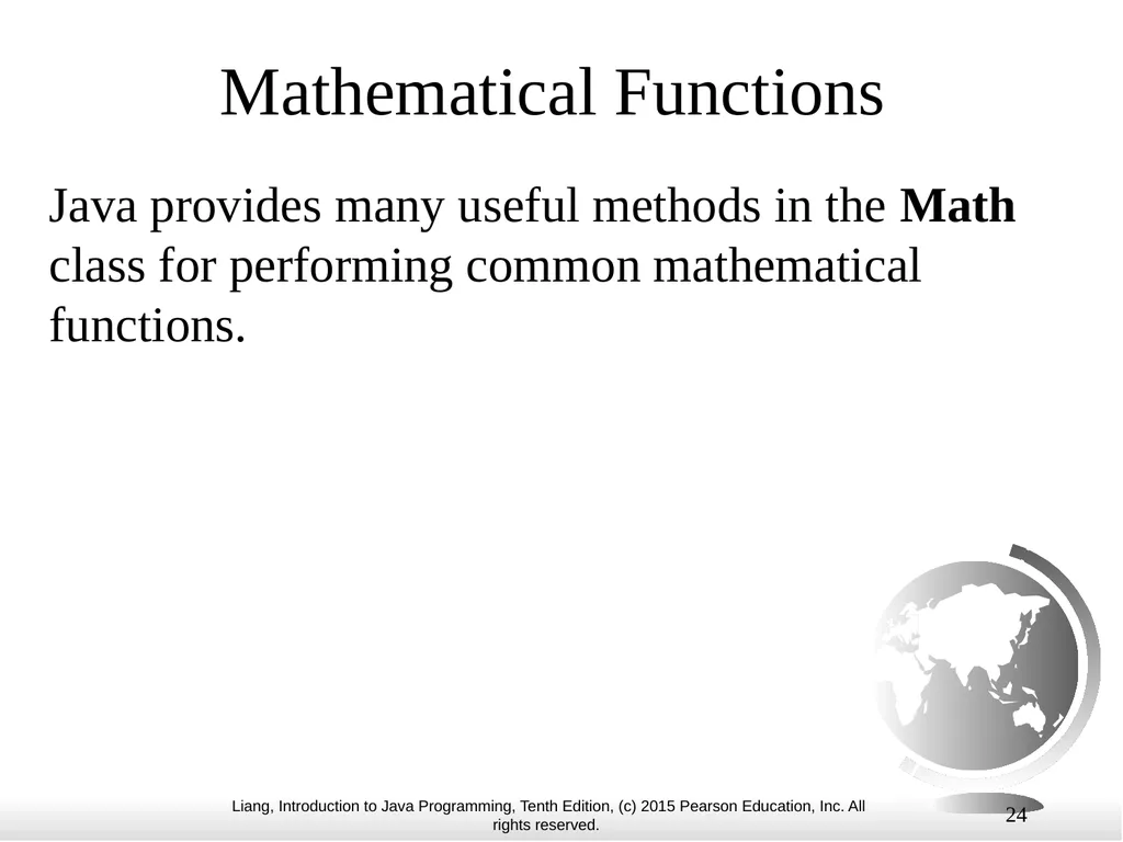 1 Ch 5 : Mathematical Functions, Characters, and - slide 24 of 31