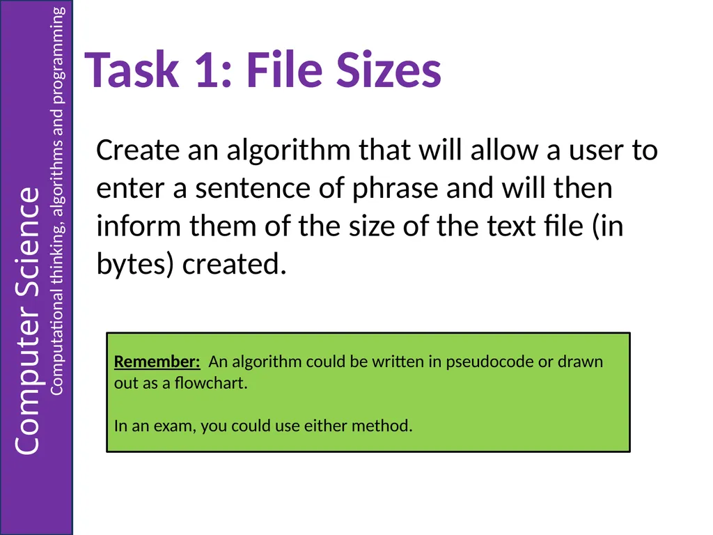 Representing Characters 2.6 – Representing Data - slide 11 of 12
