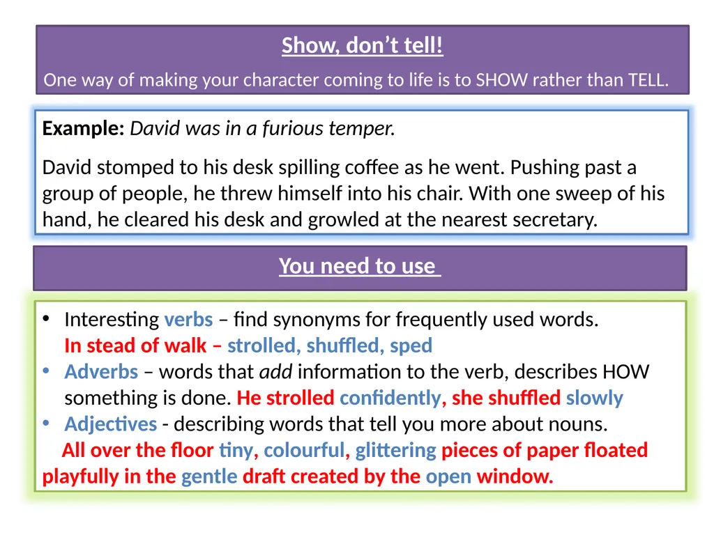 Character Description Character Description You - slide 3 of 11