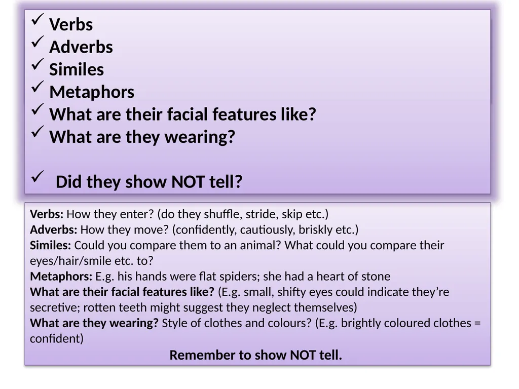 Character Description Character Description You - slide 6 of 11