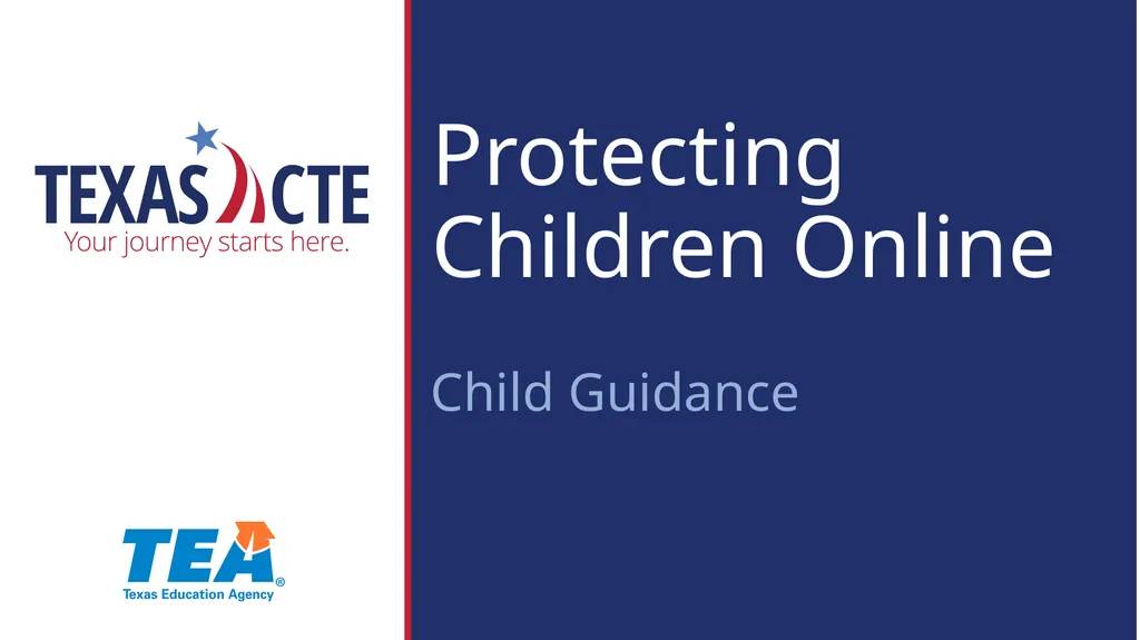 Protecting Children Online Child Guidance - slide 1 of 27