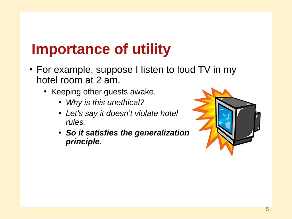 Utilitarian Principle A Course in Business Ethics - slide 5 of 15