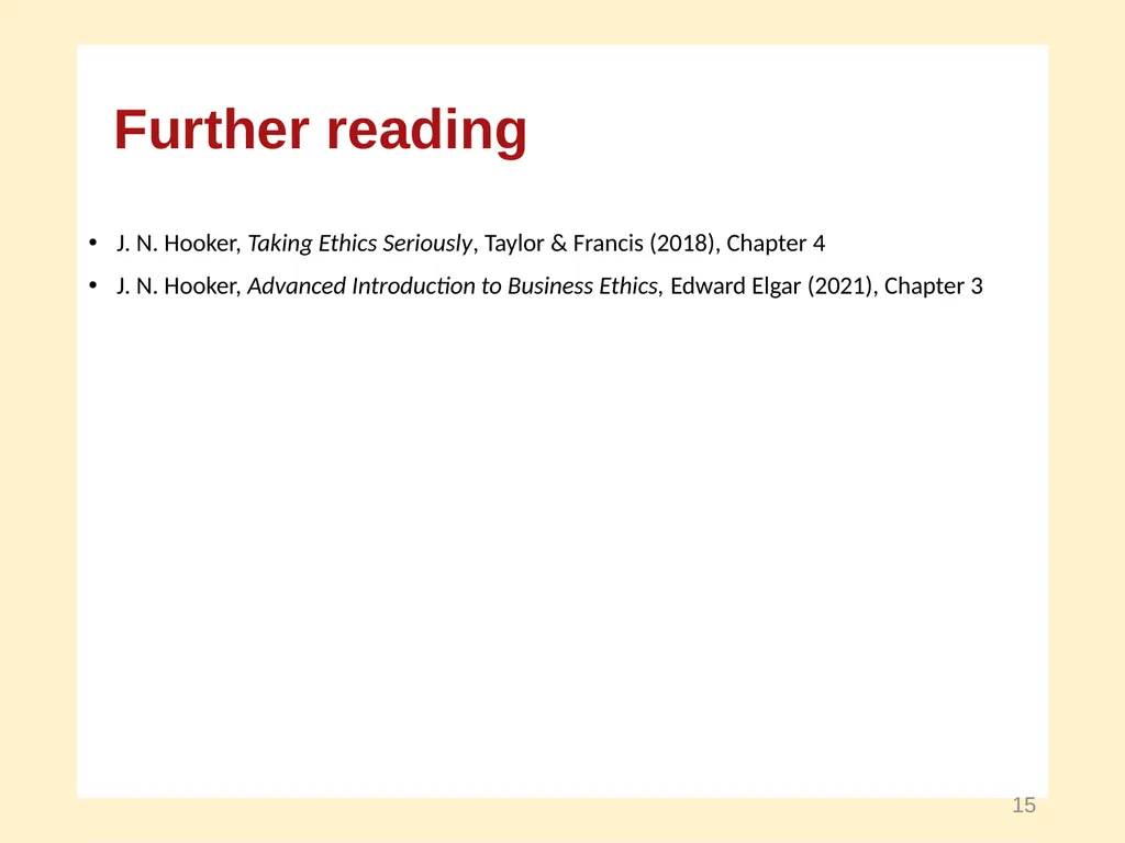 Utilitarian Principle A Course in Business Ethics - slide 15 of 15