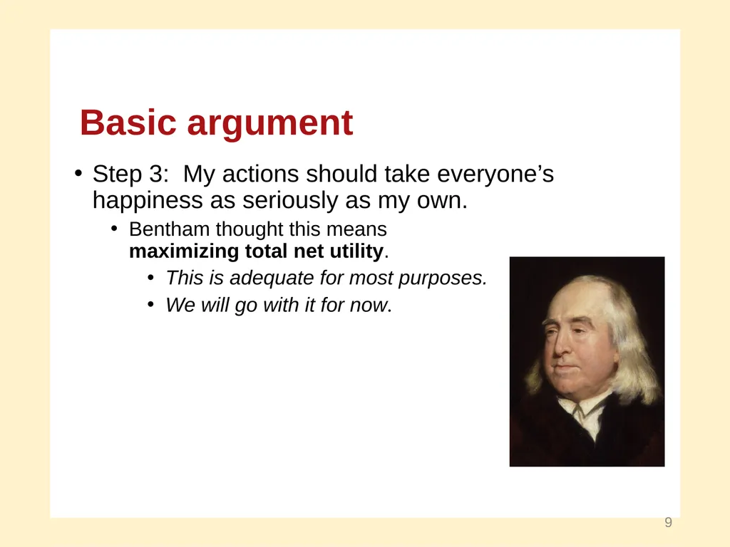 Utilitarian Principle A Course in Business Ethics - slide 9 of 15