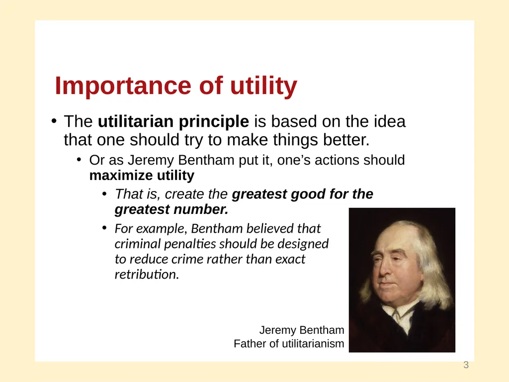 Utilitarian Principle A Course in Business Ethics - slide 3 of 15
