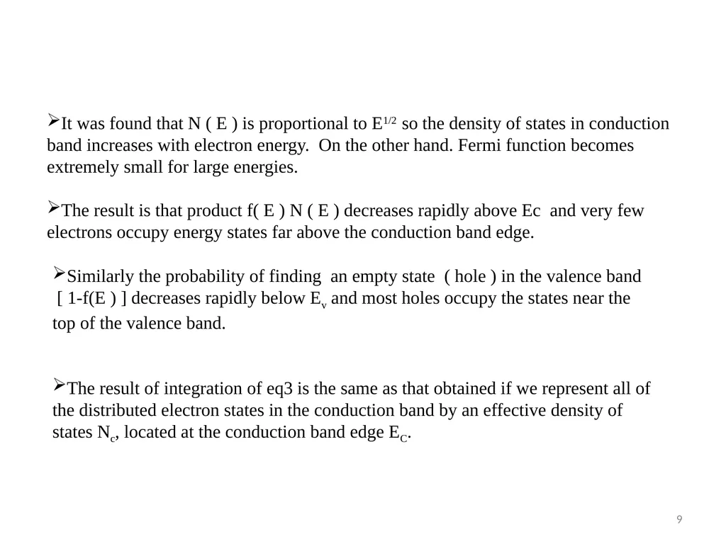 Lecture 5 Electron and Hole concentration at - slide 9 of 14